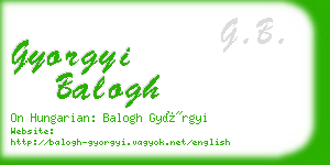 gyorgyi balogh business card